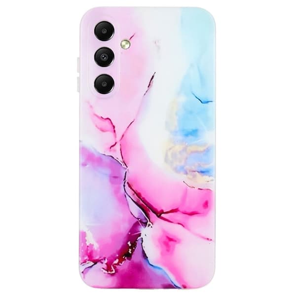 Marble design Samsung Galaxy A55 kotelot - Pinkki / Sininen Pink