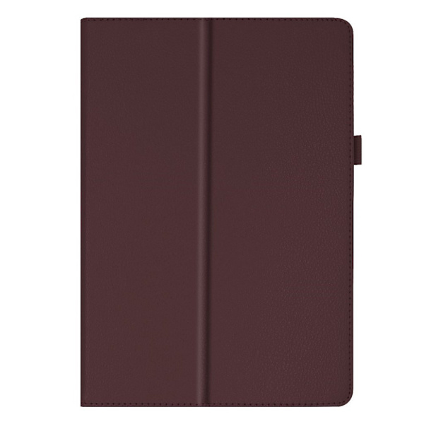 Lenovo Tab E10 litchi læderetui - Kaffe Brown