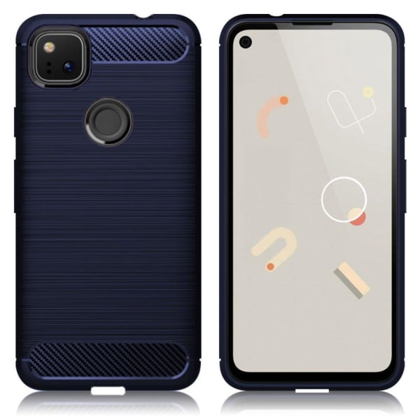 Carbon Flex cover - Google Pixel 4A - Mørkeblå Blue