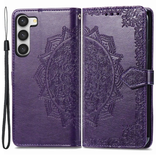 Mandala Samsung Galaxy S23 Läppäkotelo - Violetti Purple