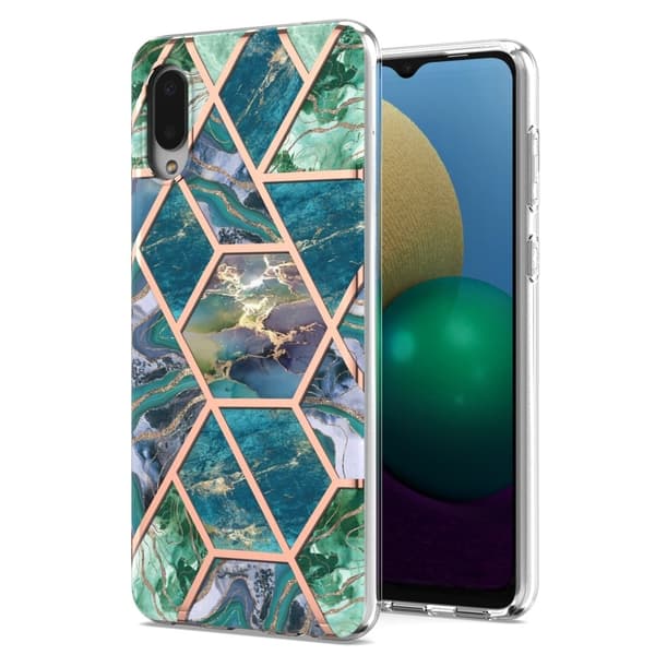 Marble Samsung Galaxy M02 / A02 Etui - Blå / Grønn Multicolor