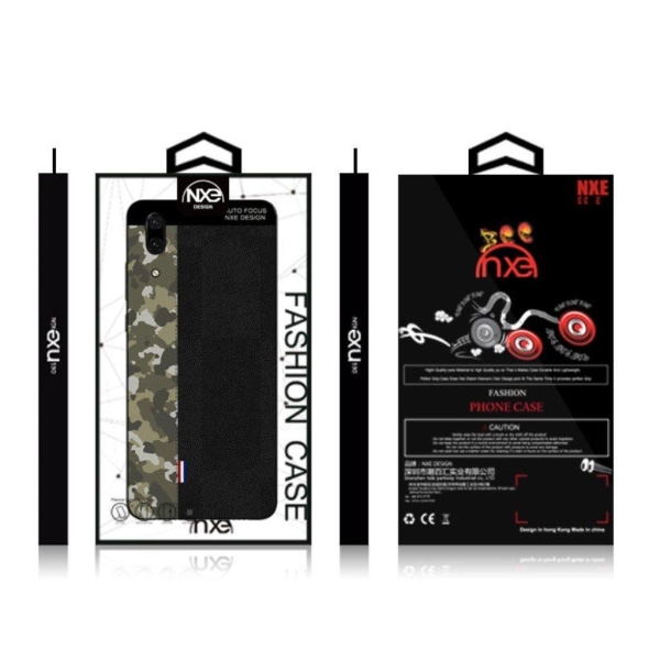 NXE Huawei P20 camouflage Mønster splicing TPU etui - Militærgrøn Camouflage / Sort Green