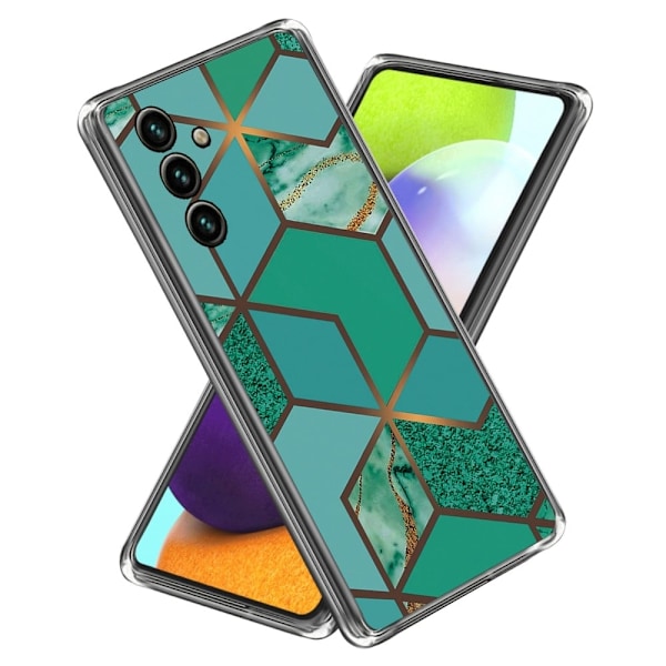 Marble Samsung Galaxy A54 Etui - Teal Marmor Tile Green