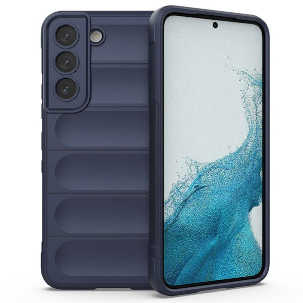 Mjukt greppformat Samsung Galaxy S22 skal - Blå Blå