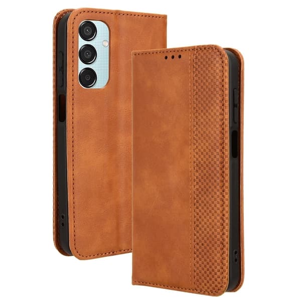 Bofink Vintage Samsung Galaxy M15 lærveske - Brun Brown