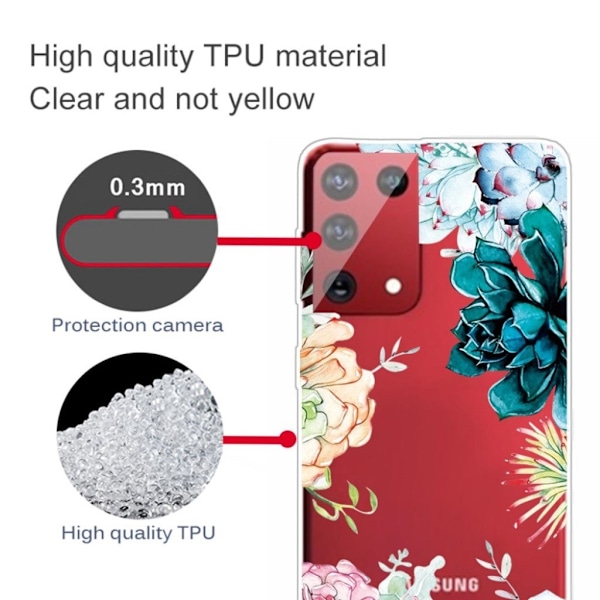 Deco Samsung Galaxy S21 Ultra 5G kotelot - Kukat Kukkivat Multicolor