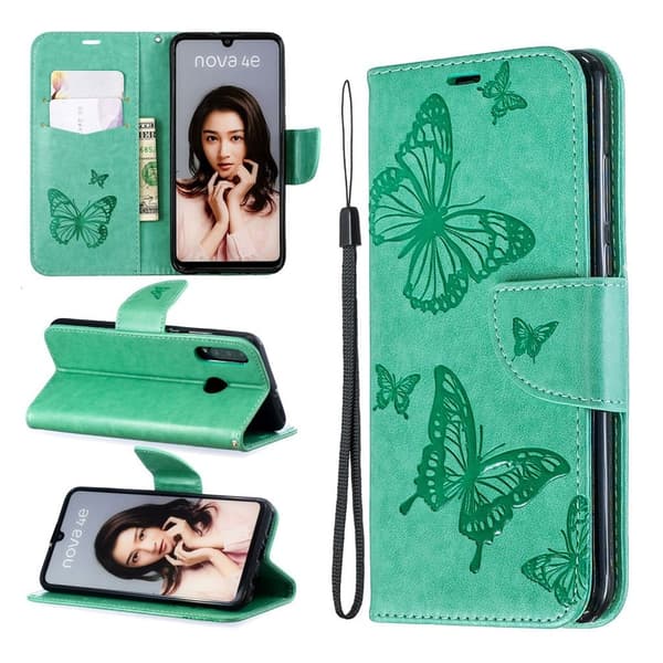 Butterfly Huawei P30 Lite kotelot - Vihreä Green
