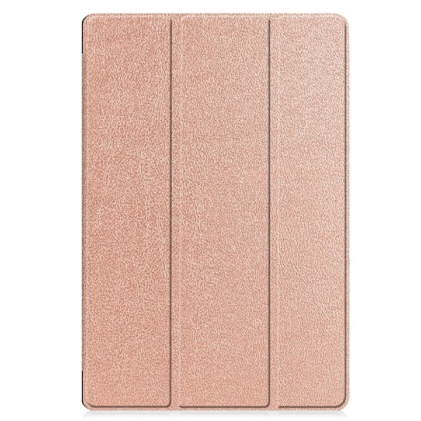 Samsung Galaxy Tab S7 FE tri-fold läderfodral - Roséguld Rosa