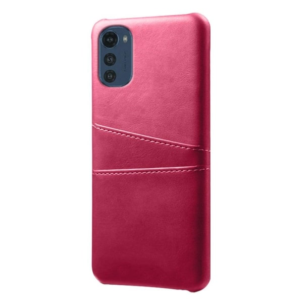 Motorola Moto E32 skal med korthållare - Rosa Rosa