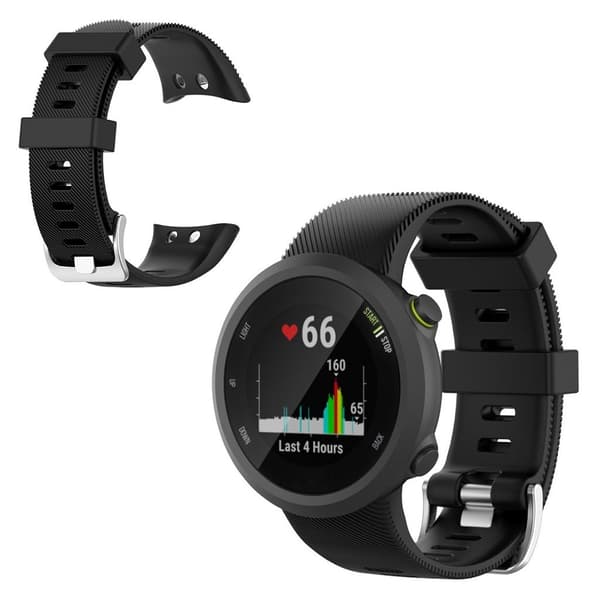 Garmin Forerunner 45 / 45S silikone Urrem - Sort Black