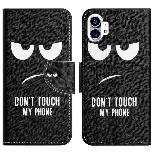 Wonderland Nothing Phone (1) Flippetui - Don't Touch My Phone Black
