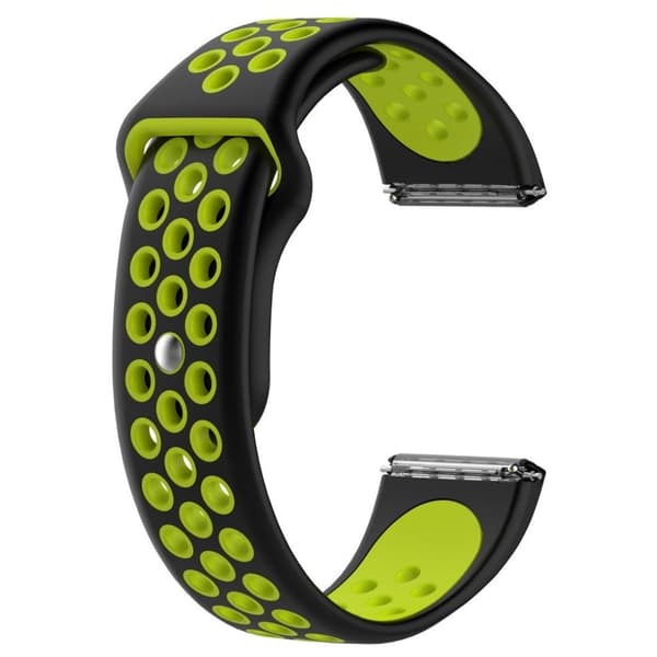 Fitbit Versa klockarmband silikon dubbelfärgad - Svart och grön Grön