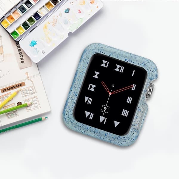 Apple Watch Series 3/2/1 38mm Fleksibel Holdbar Etui - Flash Strøm Blå Blue