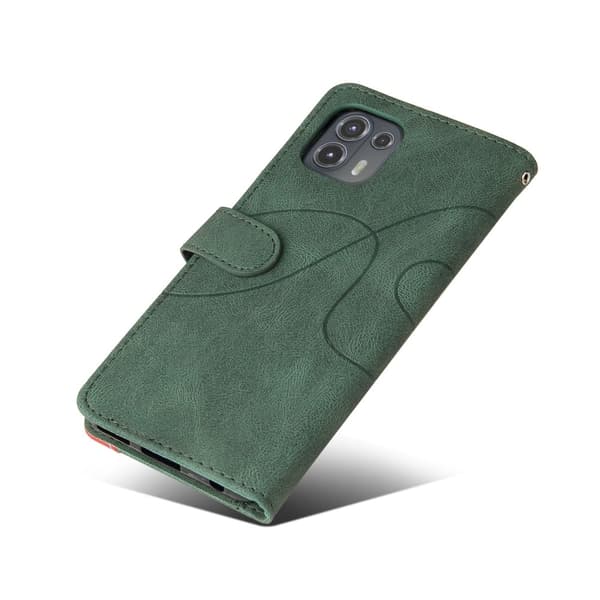 Tekstureret Læder Etui med Strop TilMotorola Edge 20 Lite - Grøn Green