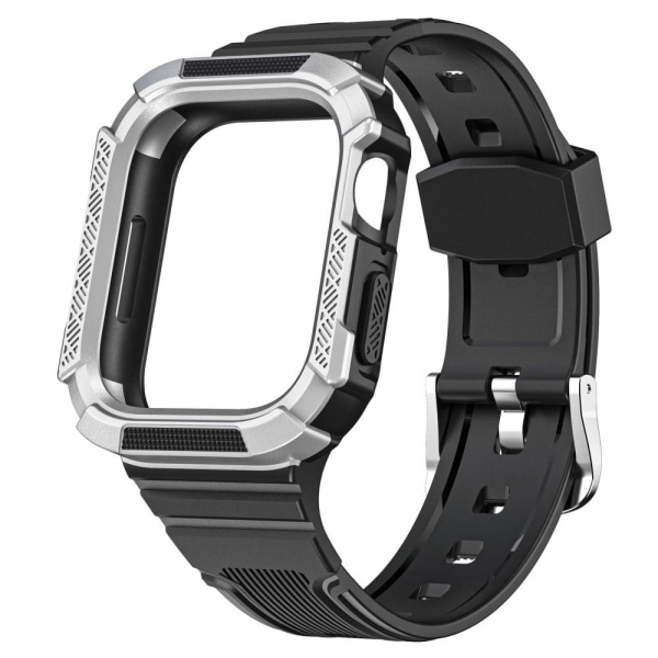 Apple Watch 40mm bi-color cover with watch strap - Black / Silve Silvergrå