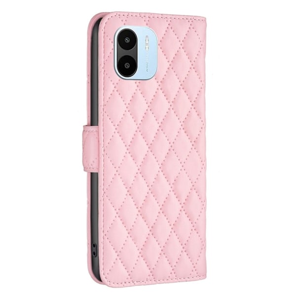 Matt Xiaomi Redmi A1 fodral med rombmönster - Rosa Rosa