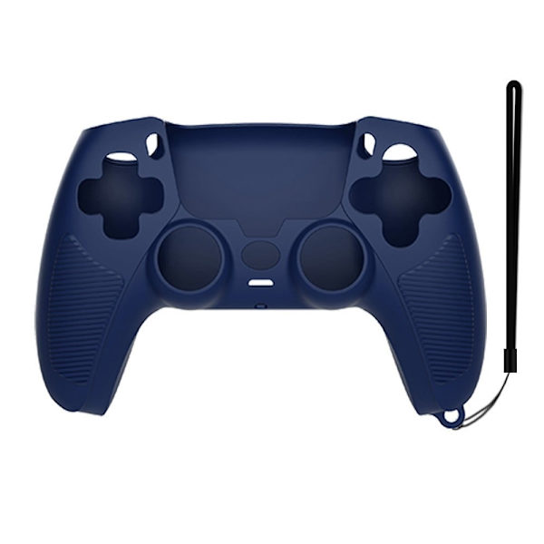 Sony PlayStation 5 - PS5 V1 silikonfodral med rem - Blå Blå