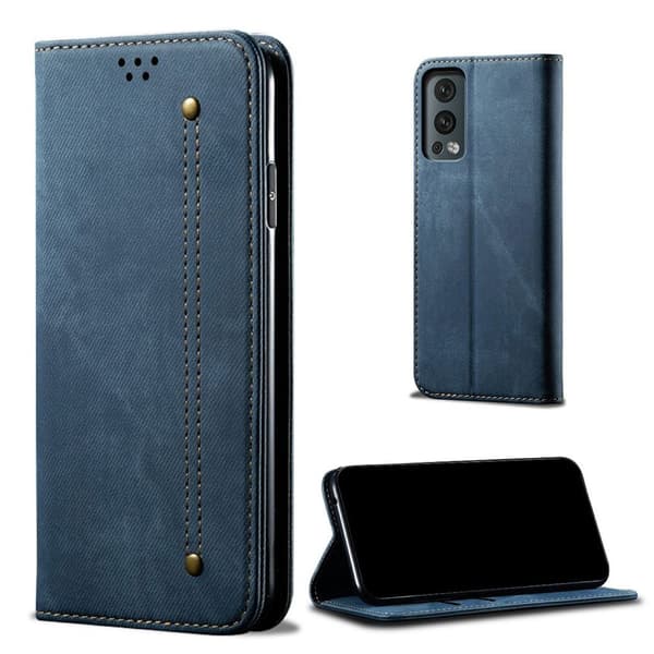Jeans OnePlus Nord 2 5G Läppäkotelo - Sininen Blue