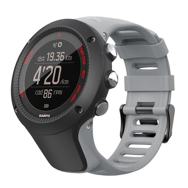 Suunto Ambit3 kestävä silikoninen ranneke - Harmaa Silver grey