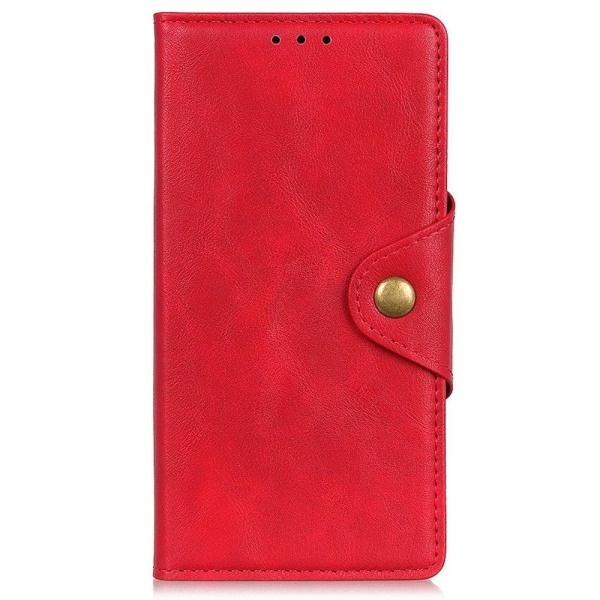 Alpha Nokia C21 Plus læder flip etui - Rød Red