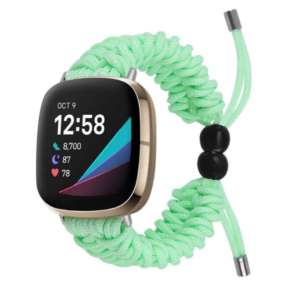 Fitbit Sense / Versa 3 braided watch band - Green Grön