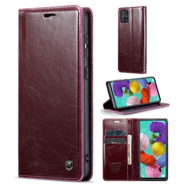 CaseMe Samsung Galaxy A51 Smooth Suojakotelo - Punainen Red