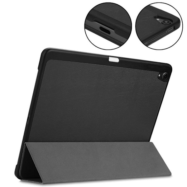 iPad Pro 11" (2018) tre-folds smart læder etui - Sort Black