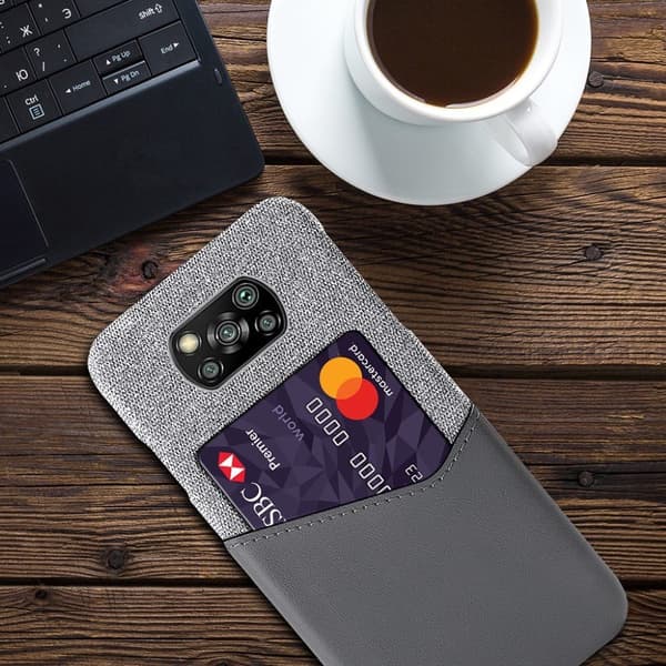 Bofink Xiaomi Poco X3 / X3 NFC kort skal - grå Silvergrå