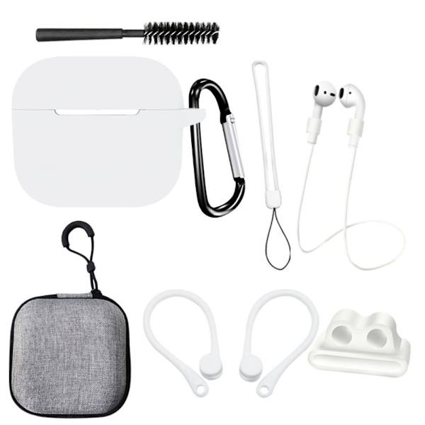 AirPods 3 silikoneovertræk med tilbehørssæt - Hvid White