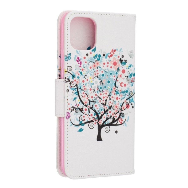 Wonderland iPhone 11 Pro Max flip etui - Blomstret Træ Pink