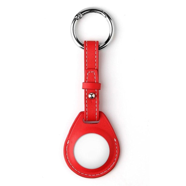 AirTags leather cover with keyring - Red Röd
