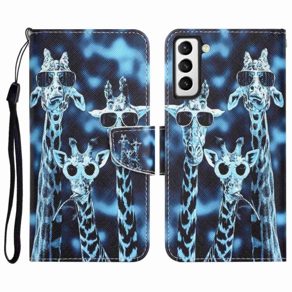 Wonderland Samsung Galaxy S22 Plus Flip Etui - Giraf Blue