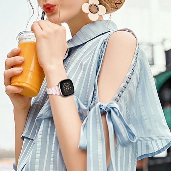 Fitbit Sense / Versa 3 urrem i resin-stil - Lyserød Pink