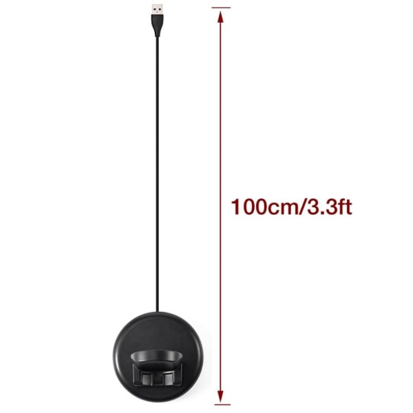 100cm Samsung Galaxy Watch 4 (44mm) / Active 2 - 44 Mm Usb-Hurtigopladningsdock Med Rund Base Black