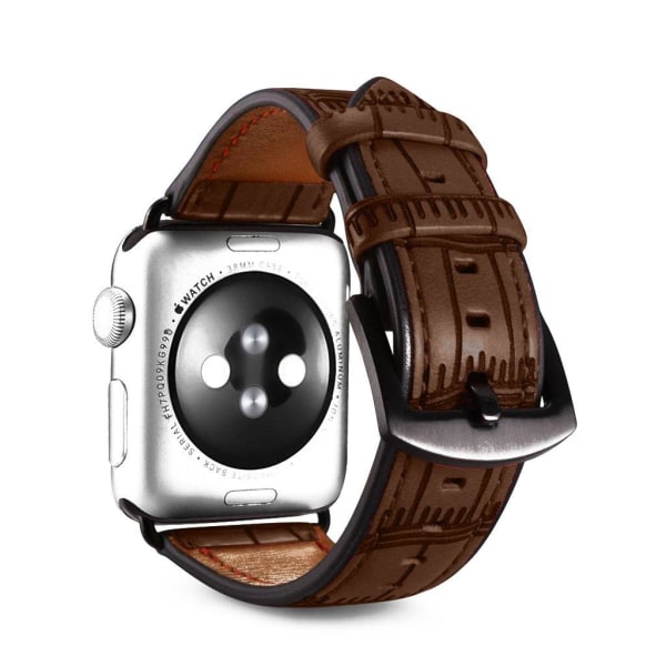 iCarer Avant-garde Apple Watch Series 5 40mm ægte læder urrem - Brown