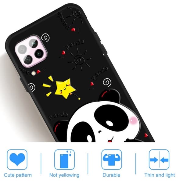 Imagine Huawei P40 Lite / Nova 6 SE deksel - Panda Black