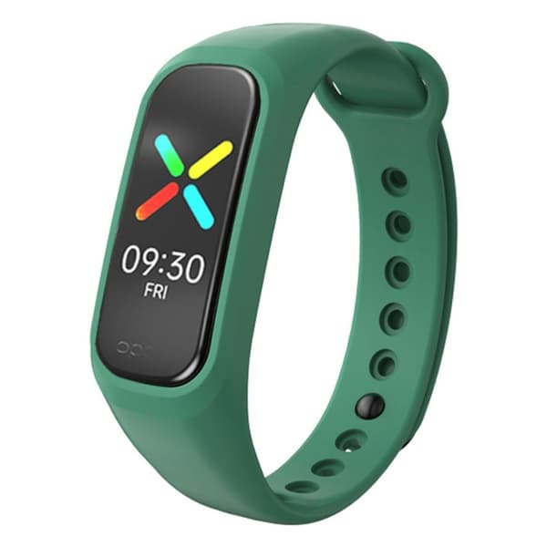 Oppo Band Style silikonikellonauha - Mustanvihreä Green