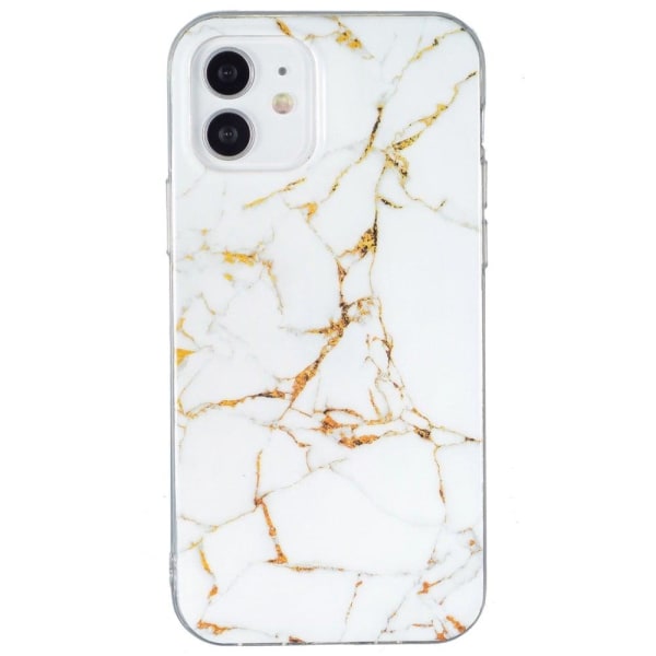 Marble iPhone 12 / 12 Pro Suojakotelo - Valkoinen White