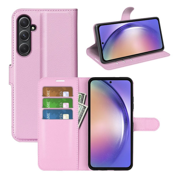 Classic Samsung Galaxy A55 flip etui - Rosa Pink