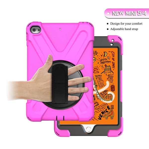 iPad Mini (2019) X-Shape hållbart hybridfodral - Ros Rosa