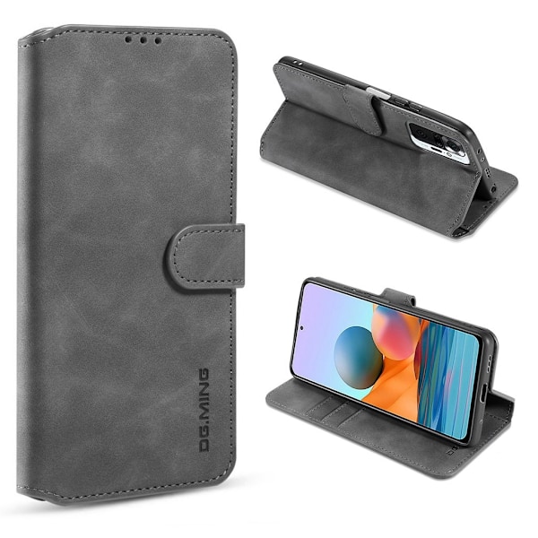 DG.MING Xiaomi Redmi Note 10 Pro retrokuoret - Harmaa Silver grey