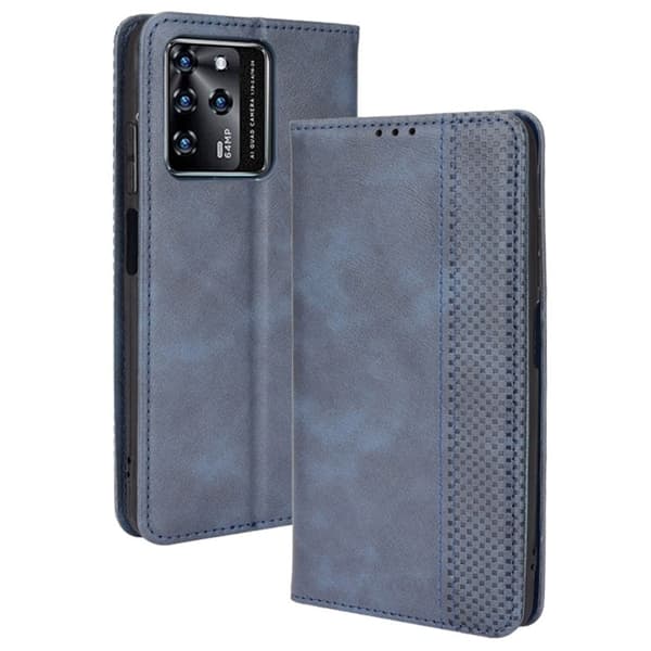 Bofink Vintage ZTE Blade V30 Læder Etui - Blå Blue
