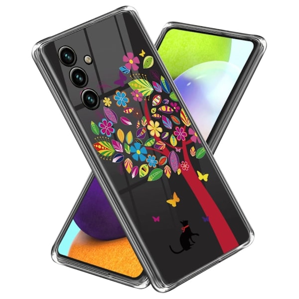 Deco Samsung Galaxy A54 Etui - Kat og Træ Multicolor