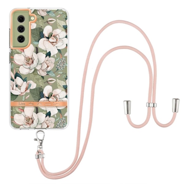 Slimmat och tåligt mjukband med nyckelband för Samsung Galaxy S21 FE - Grön Gardenia Grön