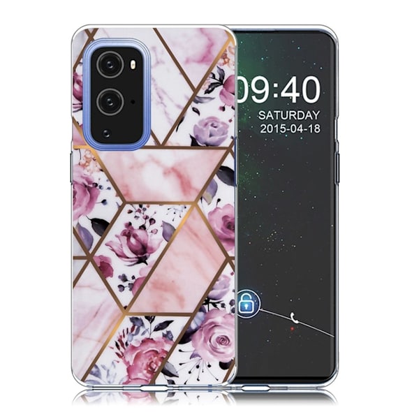 Marble OnePlus 9 Pro Etui - Elegant Roses Tile Pink