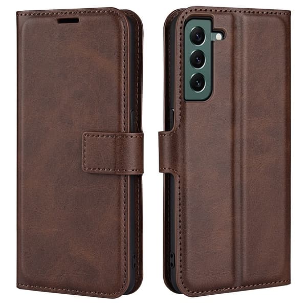Lompakko Nahkakotelo For Samsung Galaxy S23 Plus - Ruskea Brown