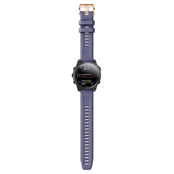 Urrem i silikone til Garmin Fenix 7S - Mørkeblå Blue