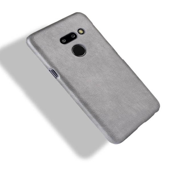 LG G8 ThinQ litchi belagt etui - Grå Silver grey