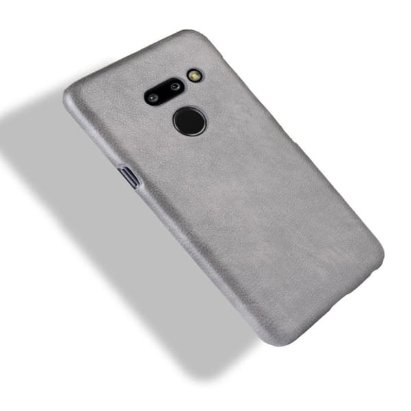 LG G8 Thinq Litchi Etui - Grå Silver grey