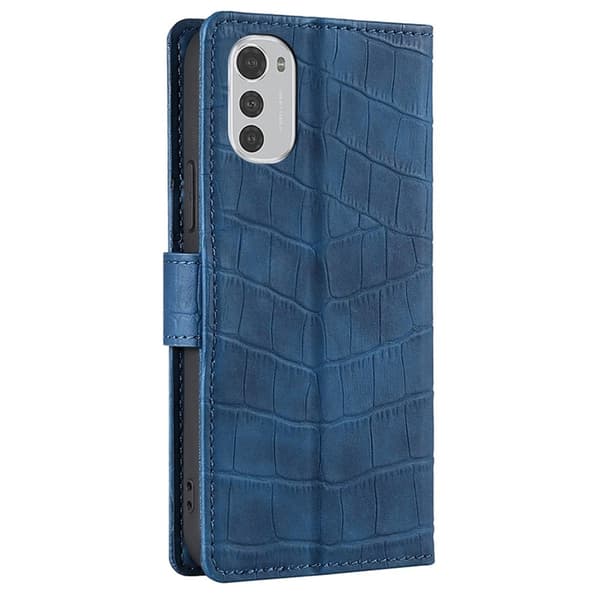 Croco Motorola Moto E32 skal - Blå Blå